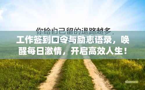 工作签到口令与励志语录,唤醒每日激情,开启高效人生!