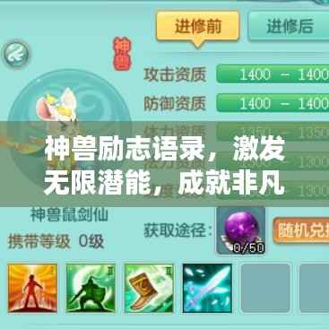 神兽励志语录,激发无限潜能,成就非凡人生!