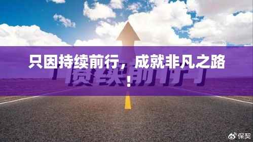 只因持续前行,成就非凡之路!