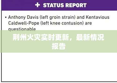 荆州火灾实时更新,最新情况报告