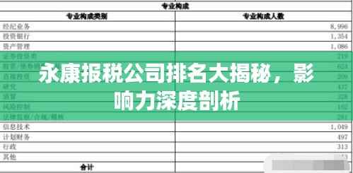 永康报税公司排名大揭秘，影响力深度剖析
