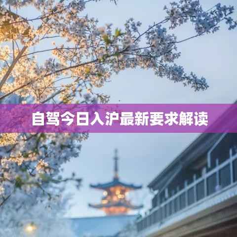 自驾今日入沪最新要求解读